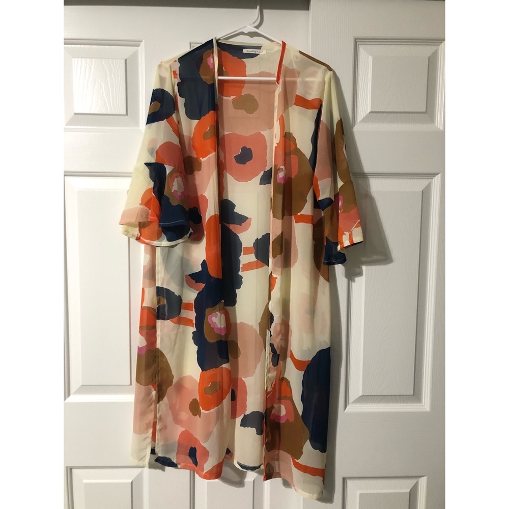 Anthropologie “Do Everything in Love” Floral Wrap
